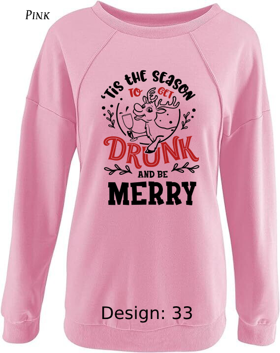 Sweatshirt Women's Christmas Funny Drinking Sweatshirt | Custom Sweatshirt