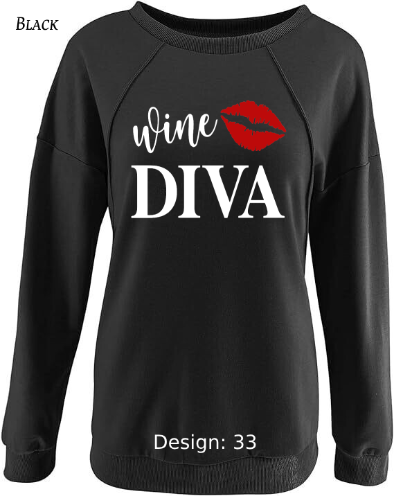 Sweatshirt Women's Wine Sweatshirt | Custom Sweatshirt