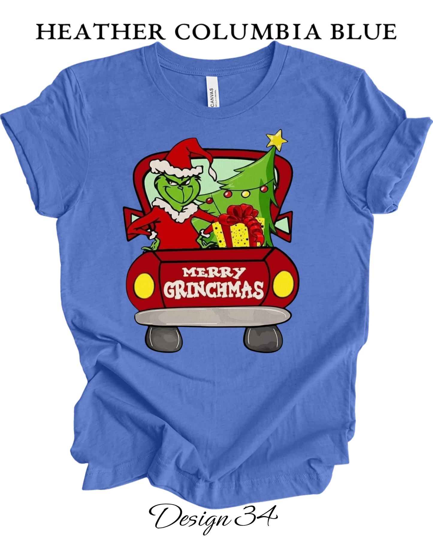 Custom Tee Unisex Crew Neck T-Shirts | Christmas Funny Grinch Inspired Tee