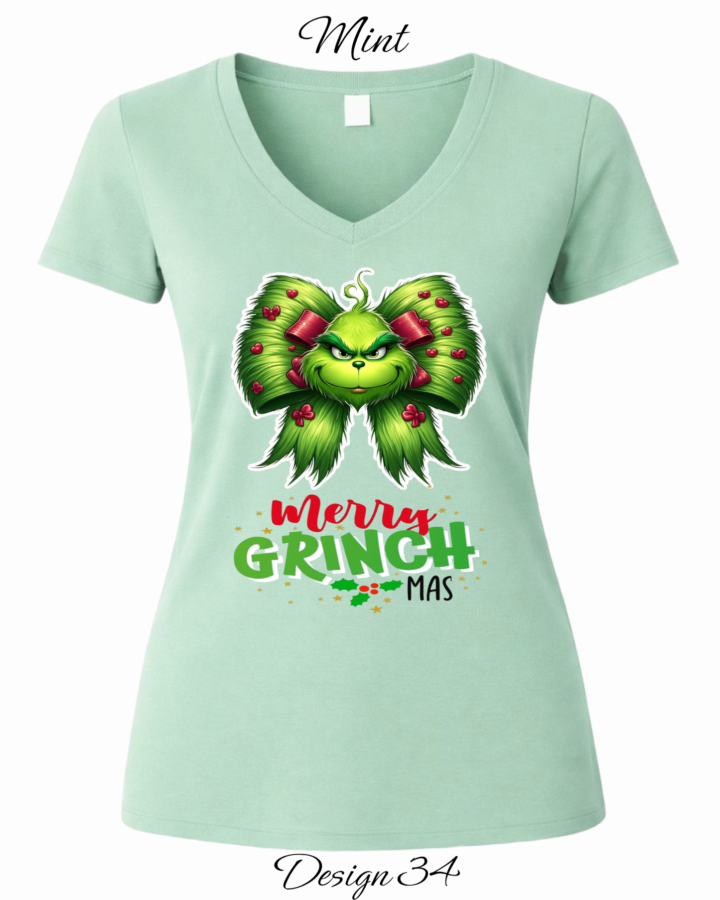 Custom Women's Tank Tops & Tees | Christmas Funny Grinch Inspired Tee