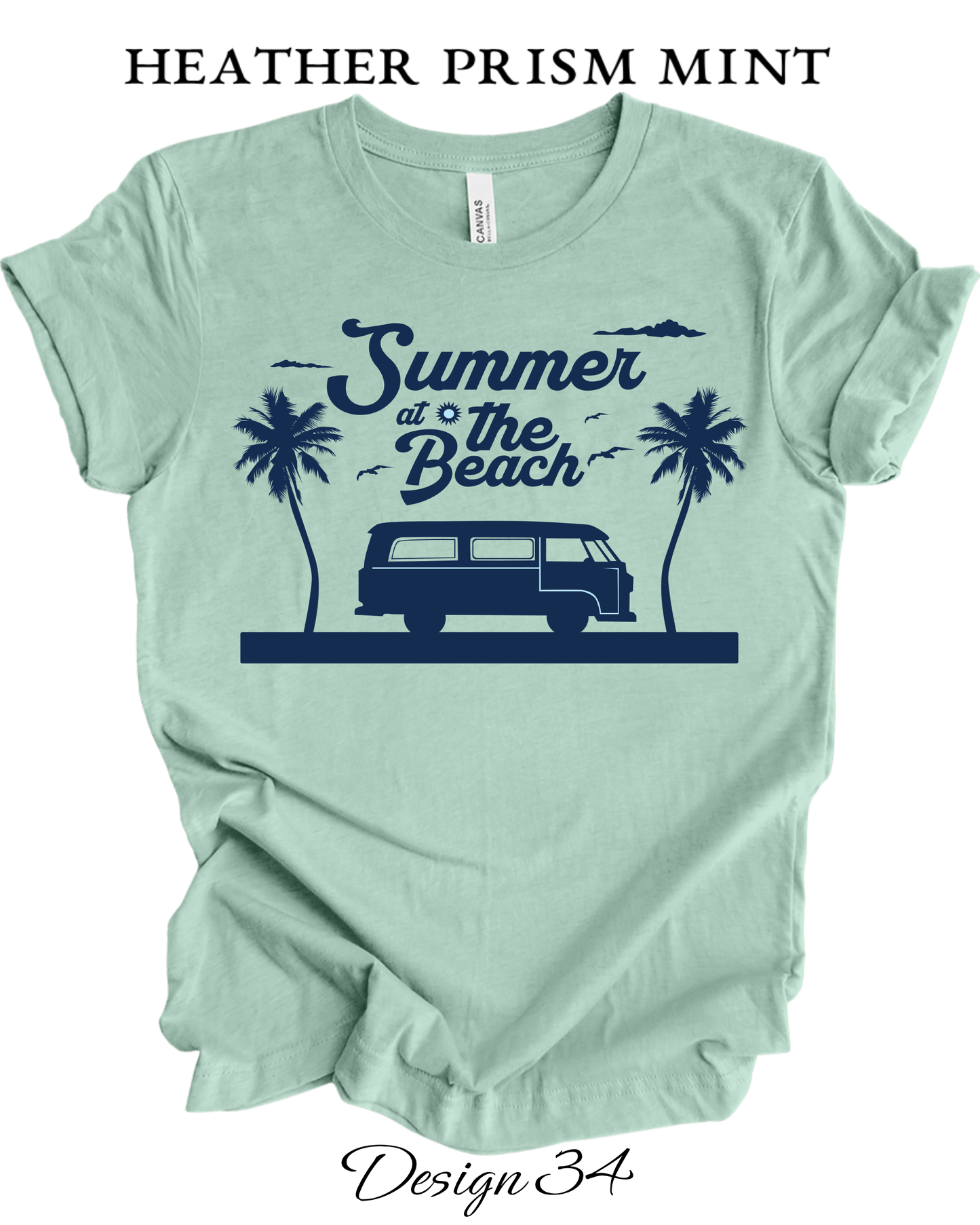 Custom Tee Unisex Crew Neck T-Shirts | Summer, Surfing, & Sunshine Inspired Tee