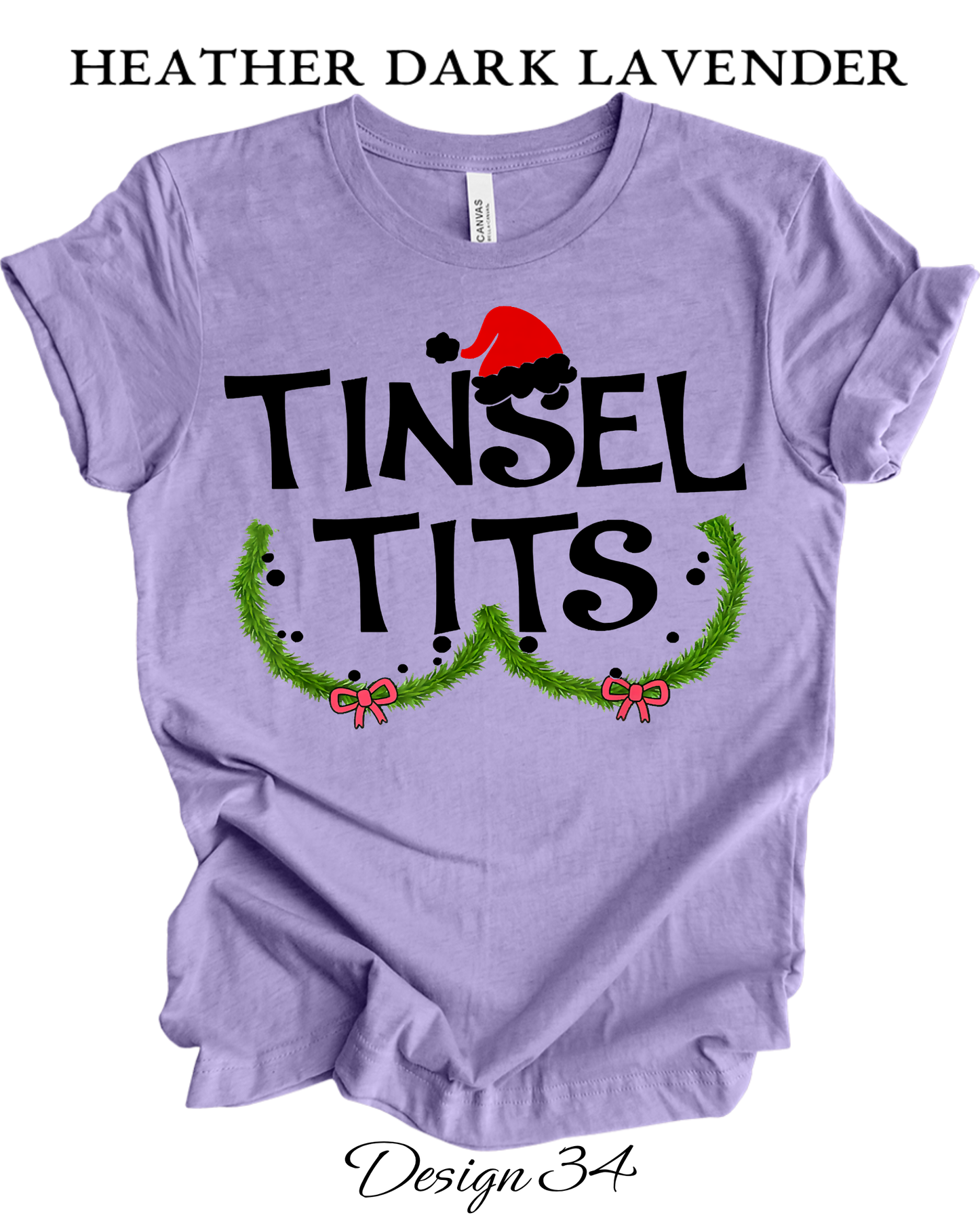 Custom Tee Unisex Crew Neck T-Shirts | Christmas Jingle Balls & Tinsel Tits Inspired Tee