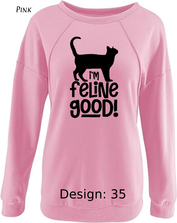 Sweatshirt Women's Cat Sweatshirt | Custom Sweatshirt