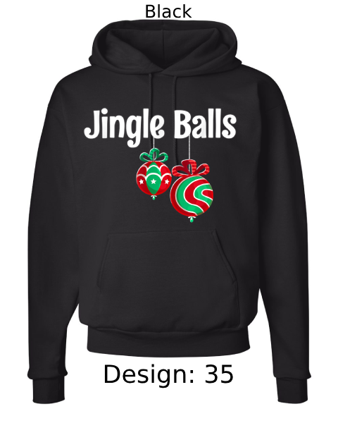 Unisex Christmas Jingle Balls & Tinsel Tits Hoodie Sweatshirt | Custom Hoodie