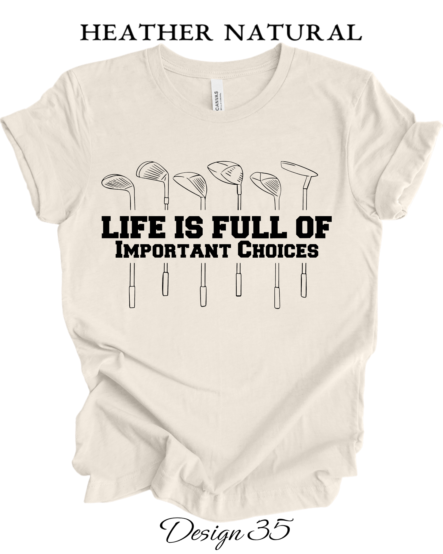 Custom Tee Unisex Crew Neck T-shirts | Golf Inspired Tees