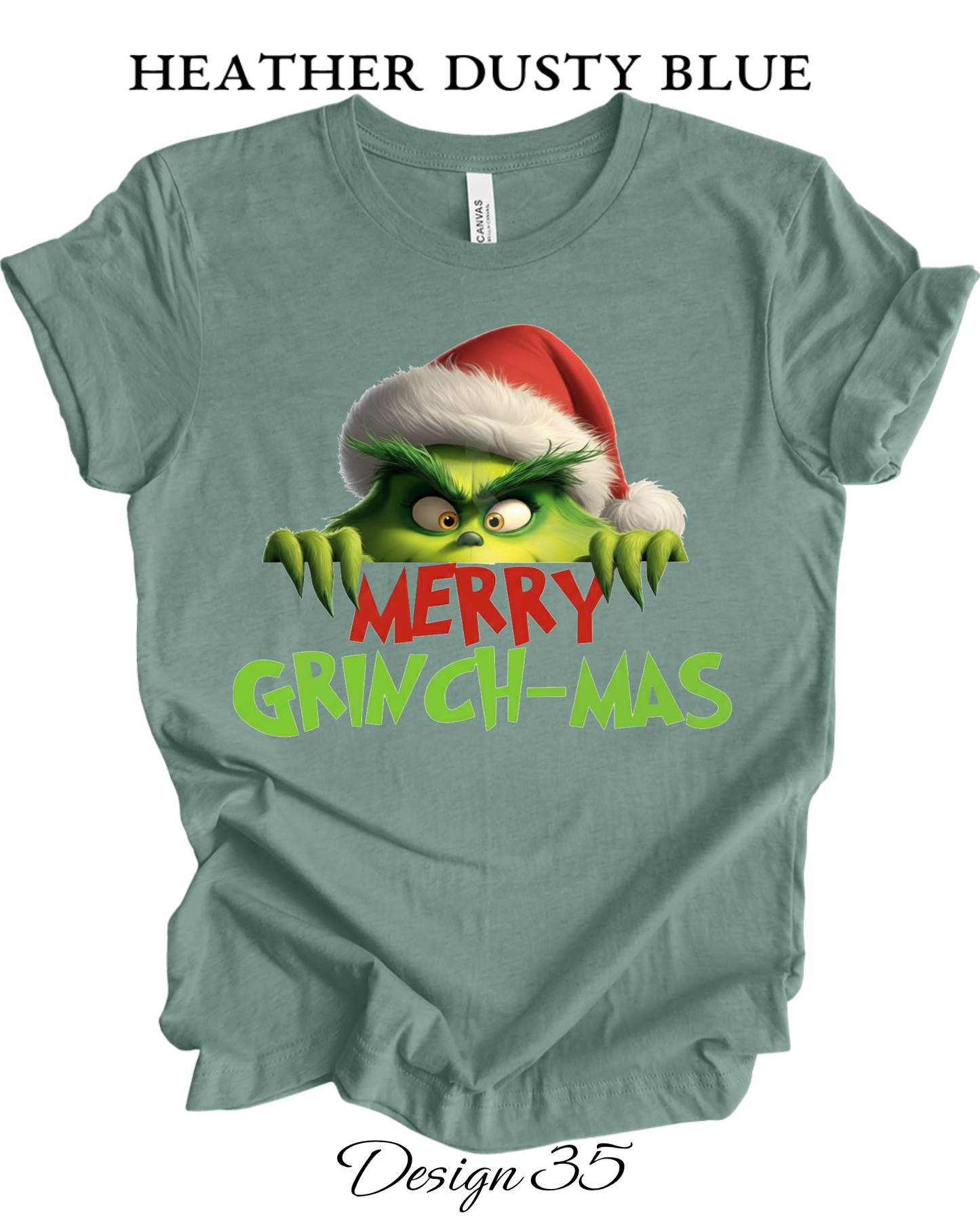 Custom Tee Unisex Crew Neck T-Shirts | Christmas Funny Grinch Inspired Tee