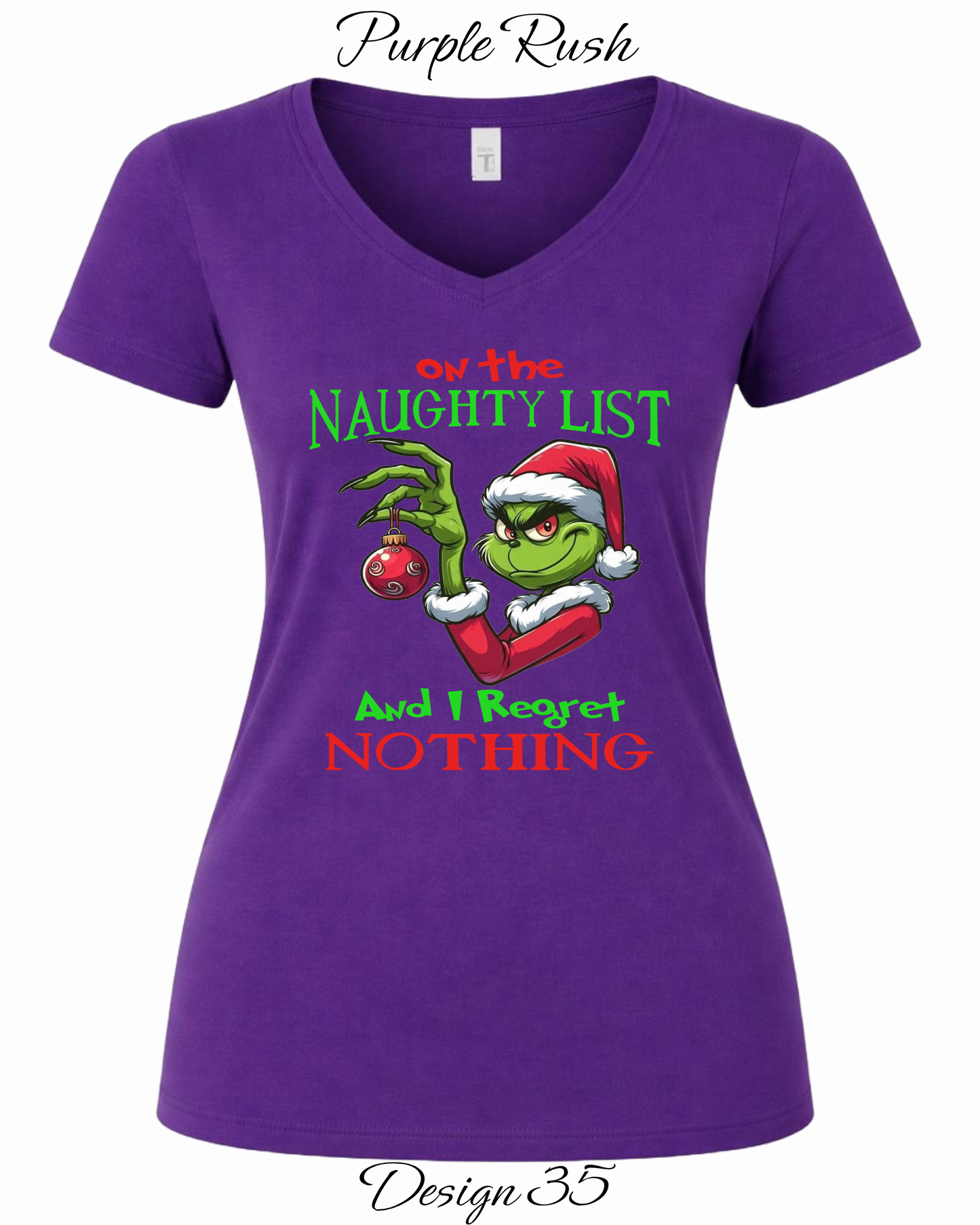 Custom Women's Tank Tops & Tees | Christmas Funny Grinch Inspired Tee