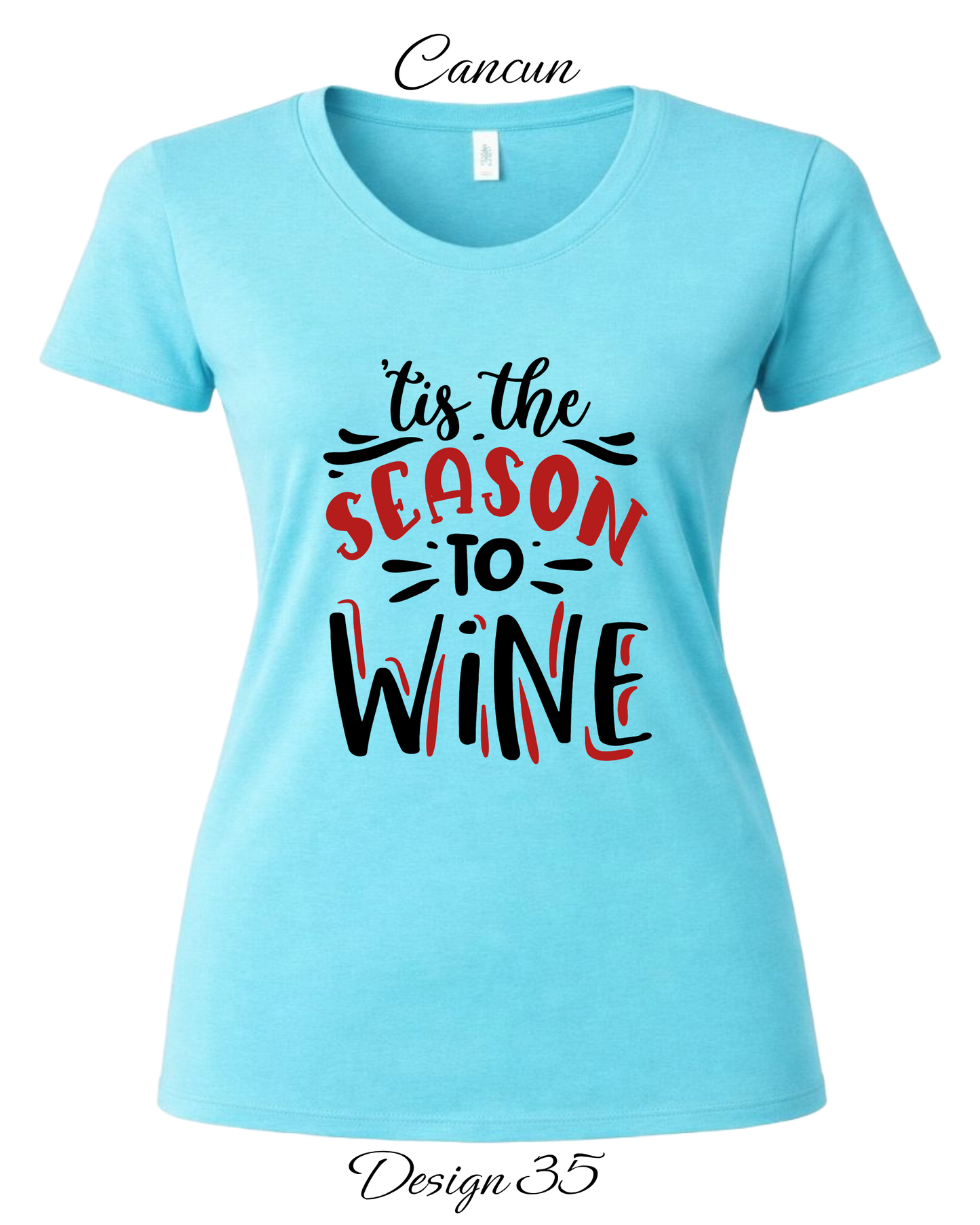 Custom Women's Tank Tops & Tees | Christmas Funny Drinking Inspired Tee