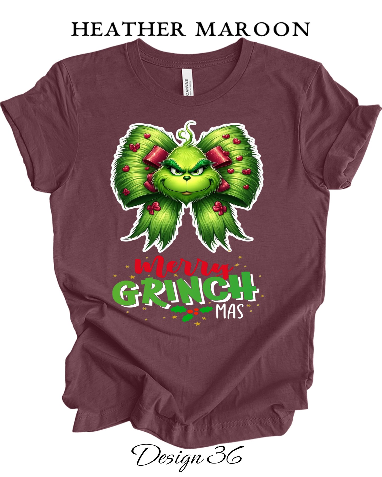 Custom Tee Unisex Crew Neck T-Shirts | Christmas Funny Grinch Inspired Tee