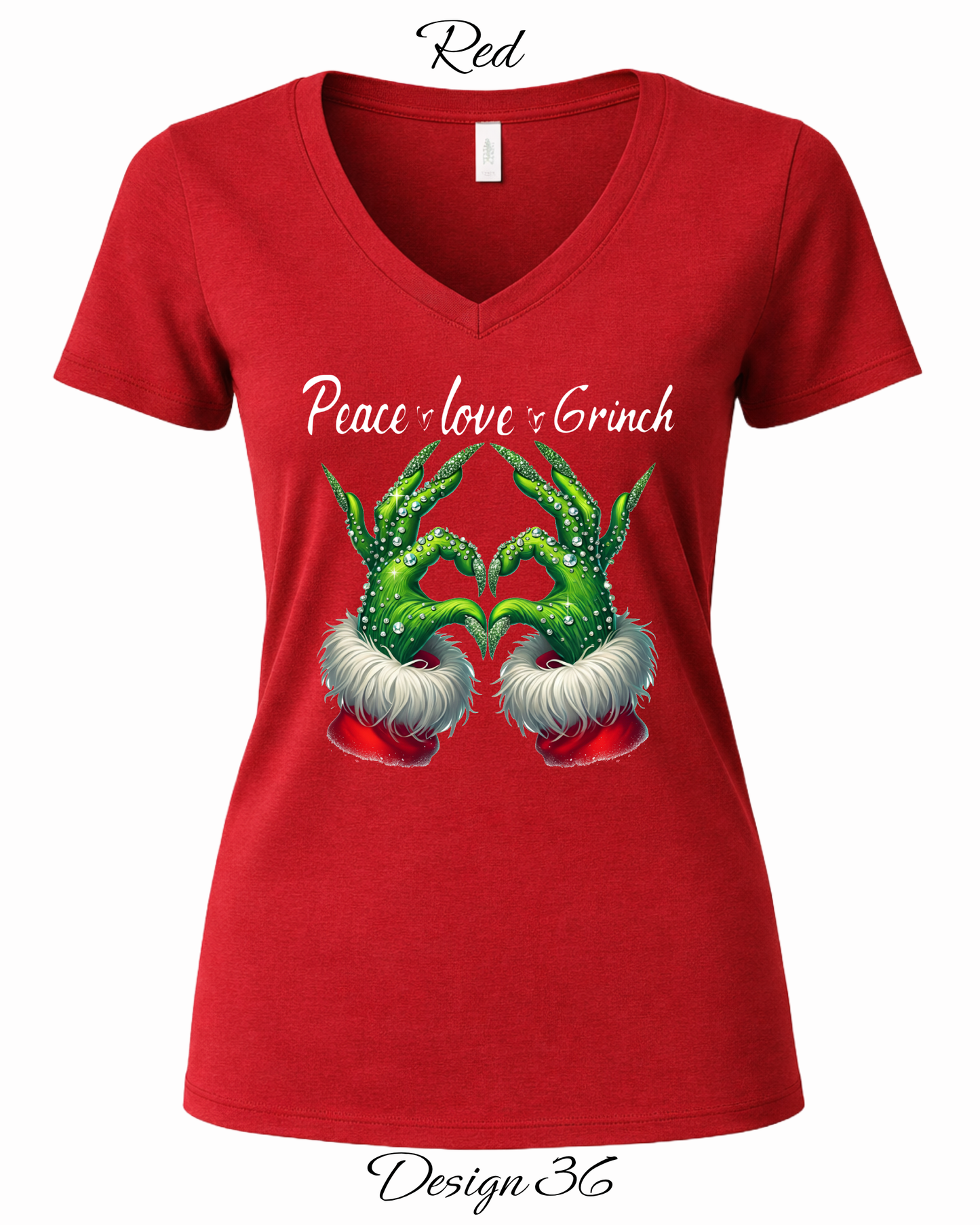 Custom Women's Tank Tops & Tees | Christmas Funny Grinch Inspired Tee