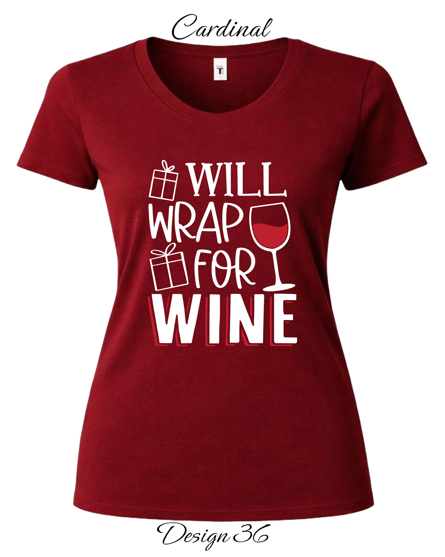 Custom Women's Tank Tops & Tees | Christmas Funny Drinking Inspired Tee