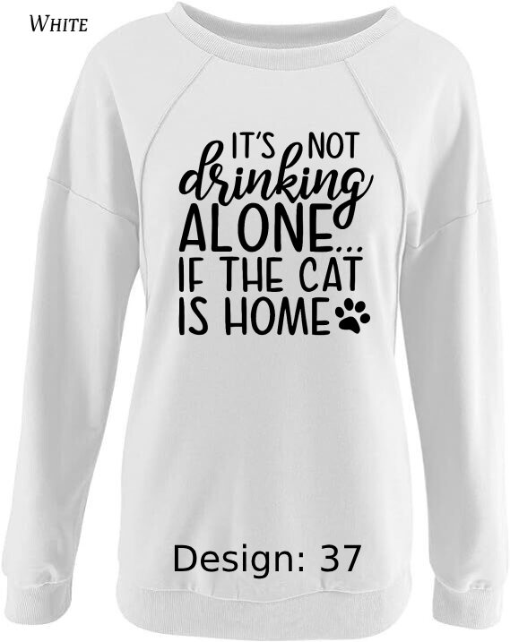 Sweatshirt Women's Cat Sweatshirt | Custom Sweatshirt