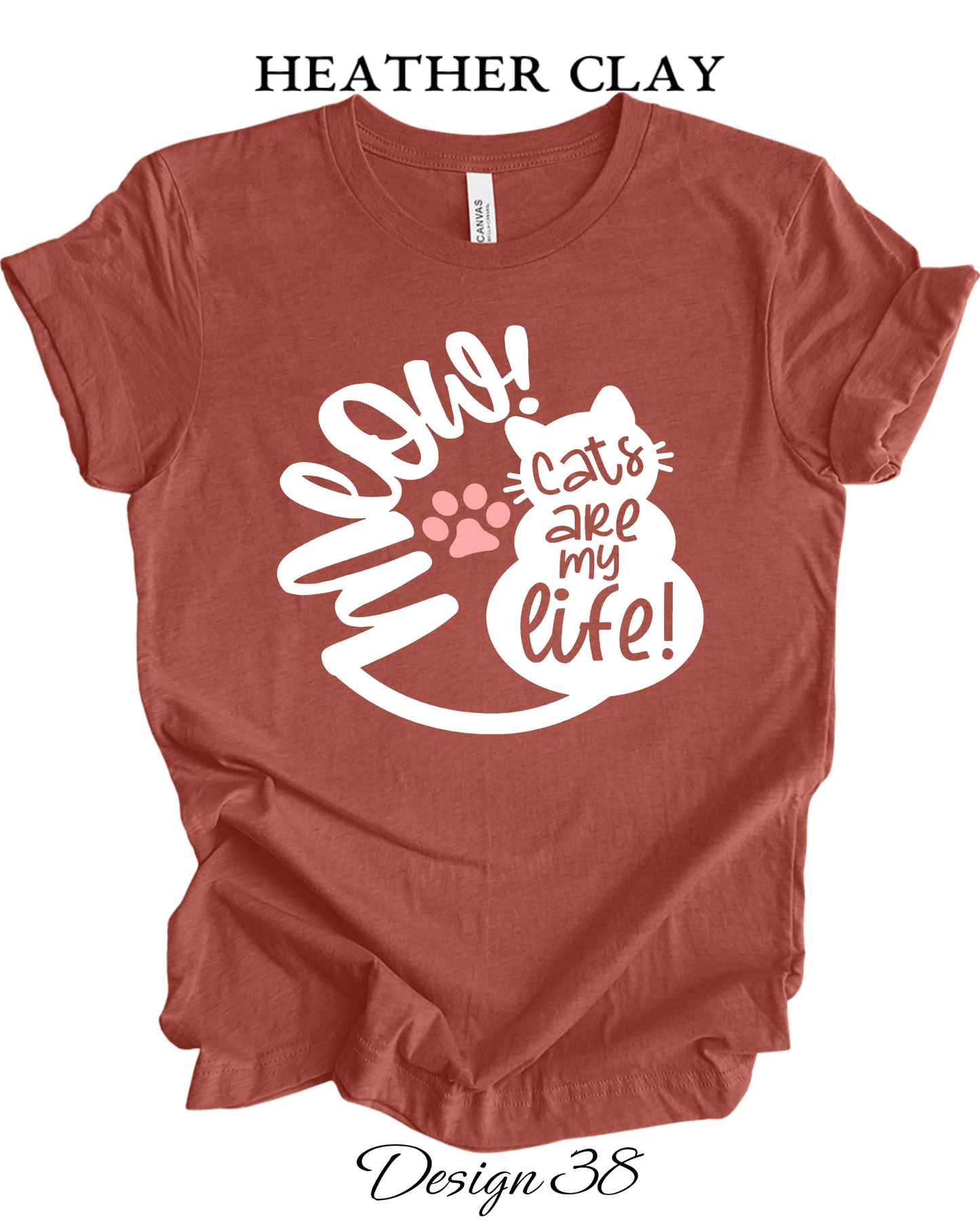 Custom Tee Unisex Crew Neck T-Shirts  | Cat Inspired Tee