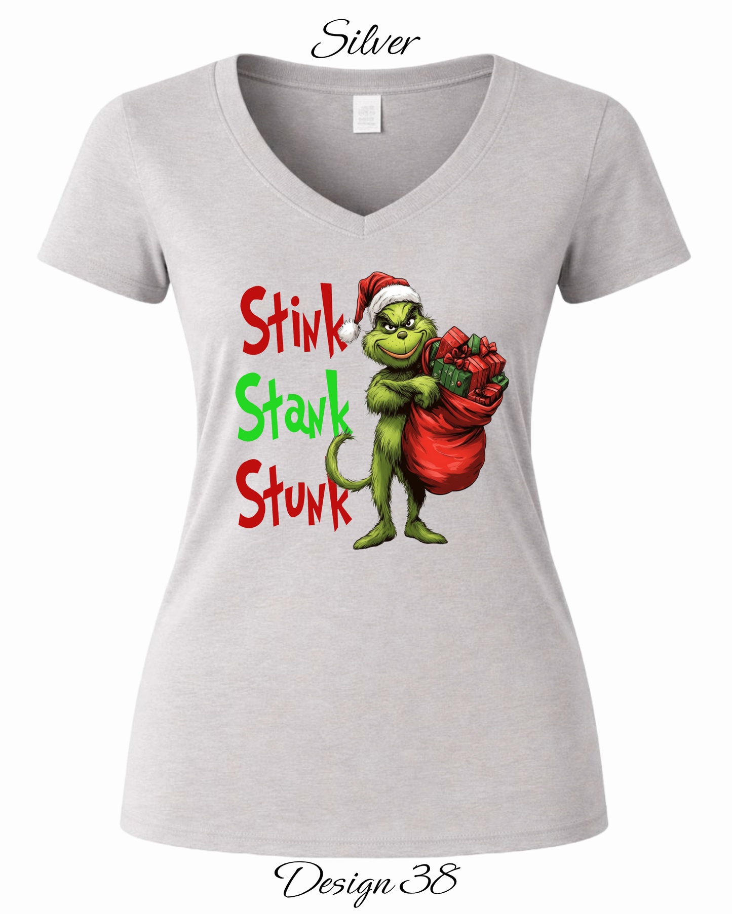 Custom Women's Tank Tops & Tees | Christmas Funny Grinch Inspired Tee