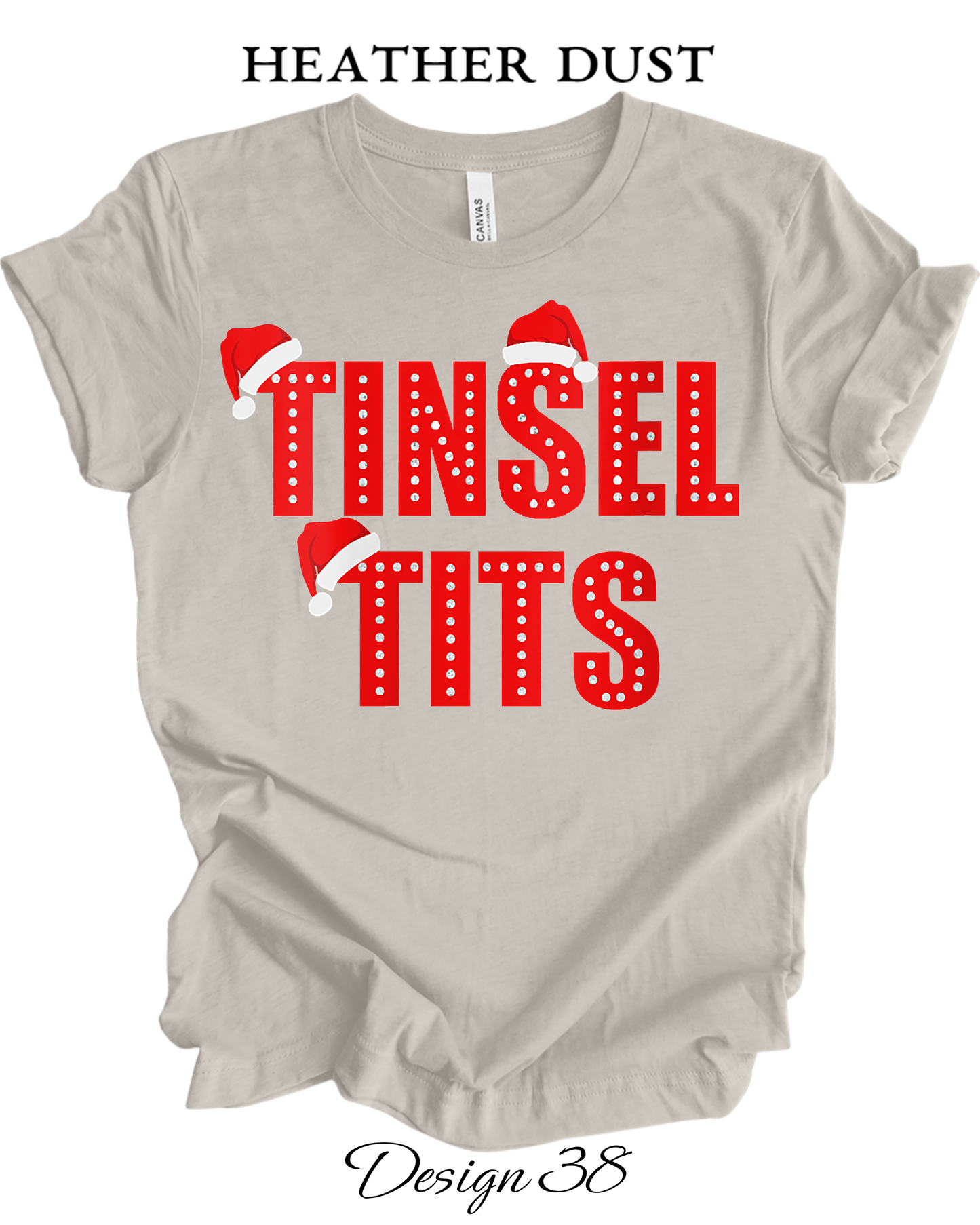 Custom Tee Unisex Crew Neck T-Shirts | Christmas Jingle Balls & Tinsel Tits Inspired Tee