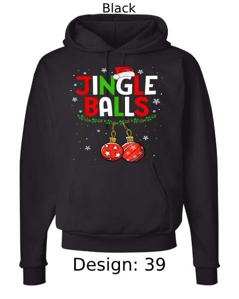Unisex Christmas Jingle Balls & Tinsel Tits Hoodie Sweatshirt | Custom Hoodie