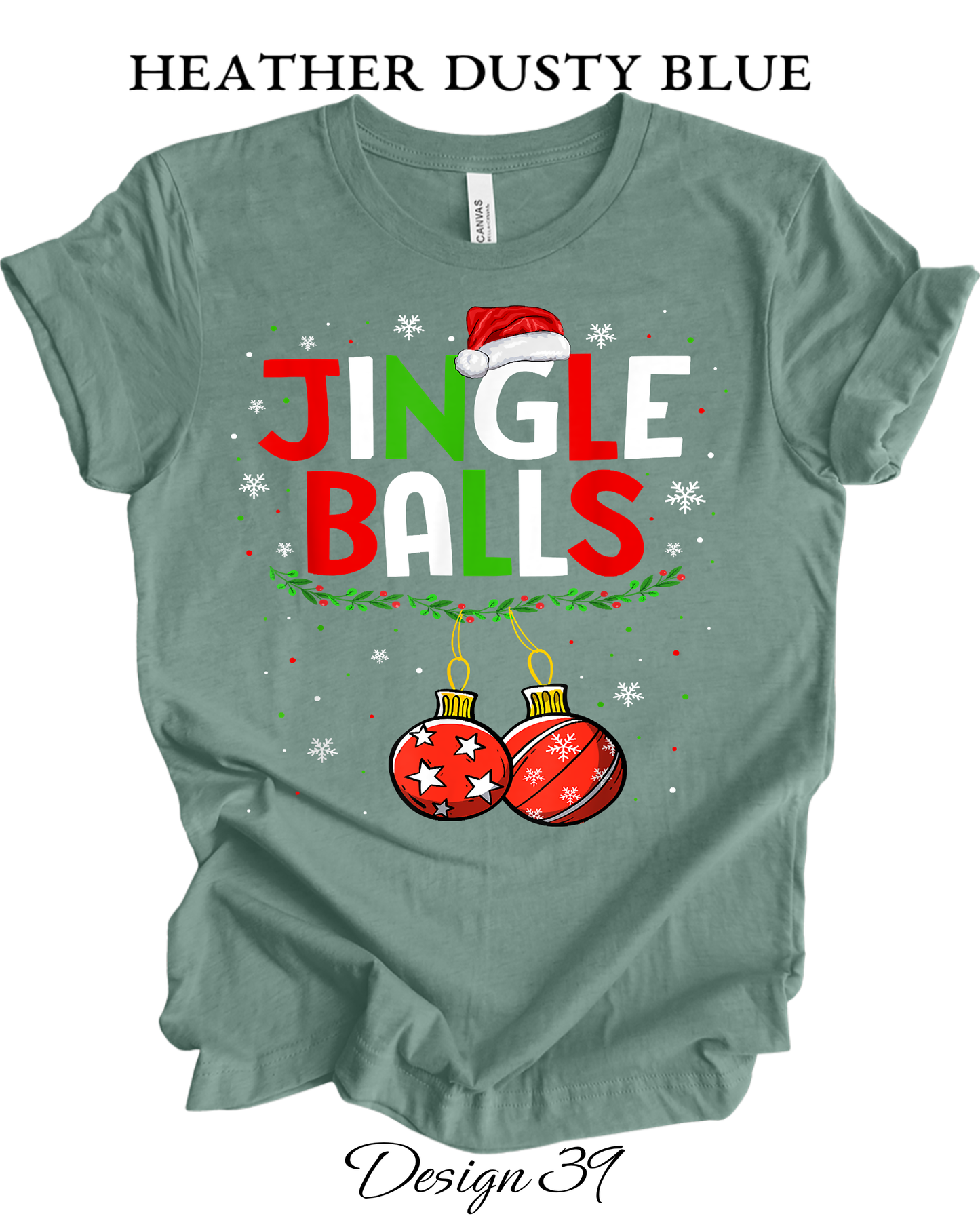Custom Tee Unisex Crew Neck T-Shirts | Christmas Jingle Balls & Tinsel Tits Inspired Tee