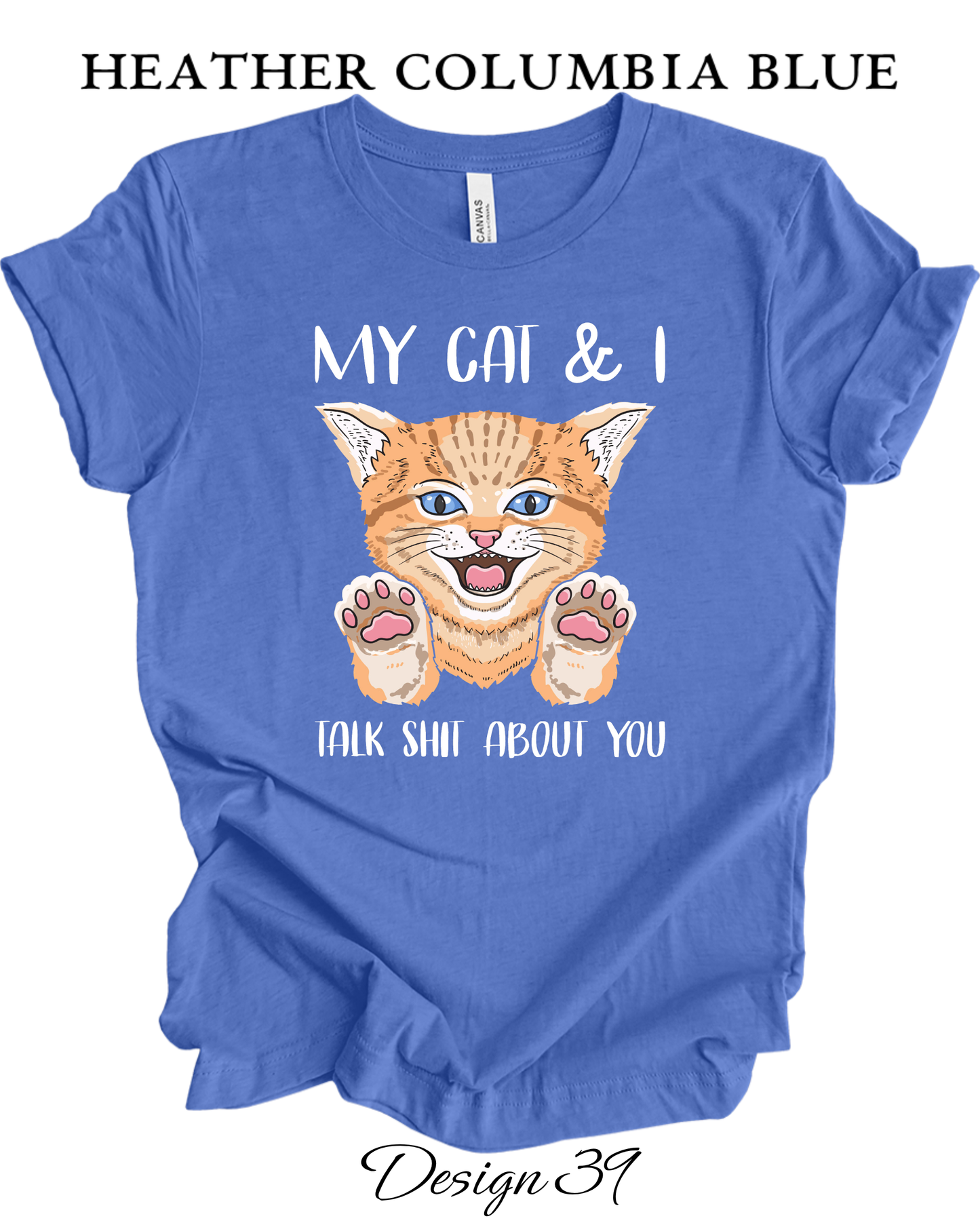 Custom Tee Unisex Crew Neck T-Shirts  | Cat Inspired Tee