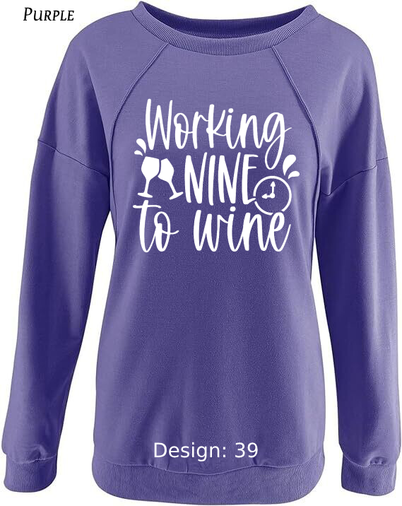 Sweatshirt Women's Wine Sweatshirt | Custom Sweatshirt