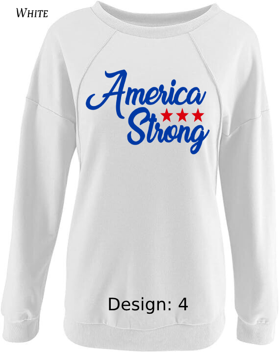 Sweatshirt Women's Patriotic Sweatshirt | Custom Sweatshirt