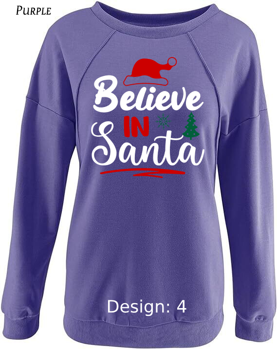 Sweatshirt Women's Christmas Funny Santa Sweatshirt | Custom Sweatshirt