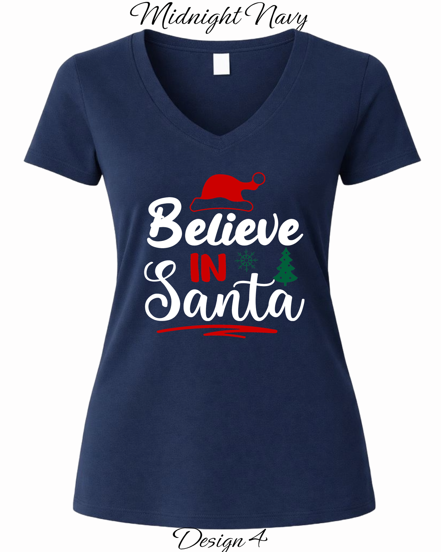 Custom Women's Tank Tops & Tees | Christmas Funny Christmas Santa Themed Tee