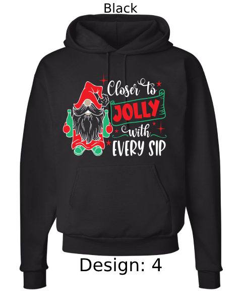 Unisex Christmas Funny Drinking Hoodie Sweatshirt | Custom Hoodie
