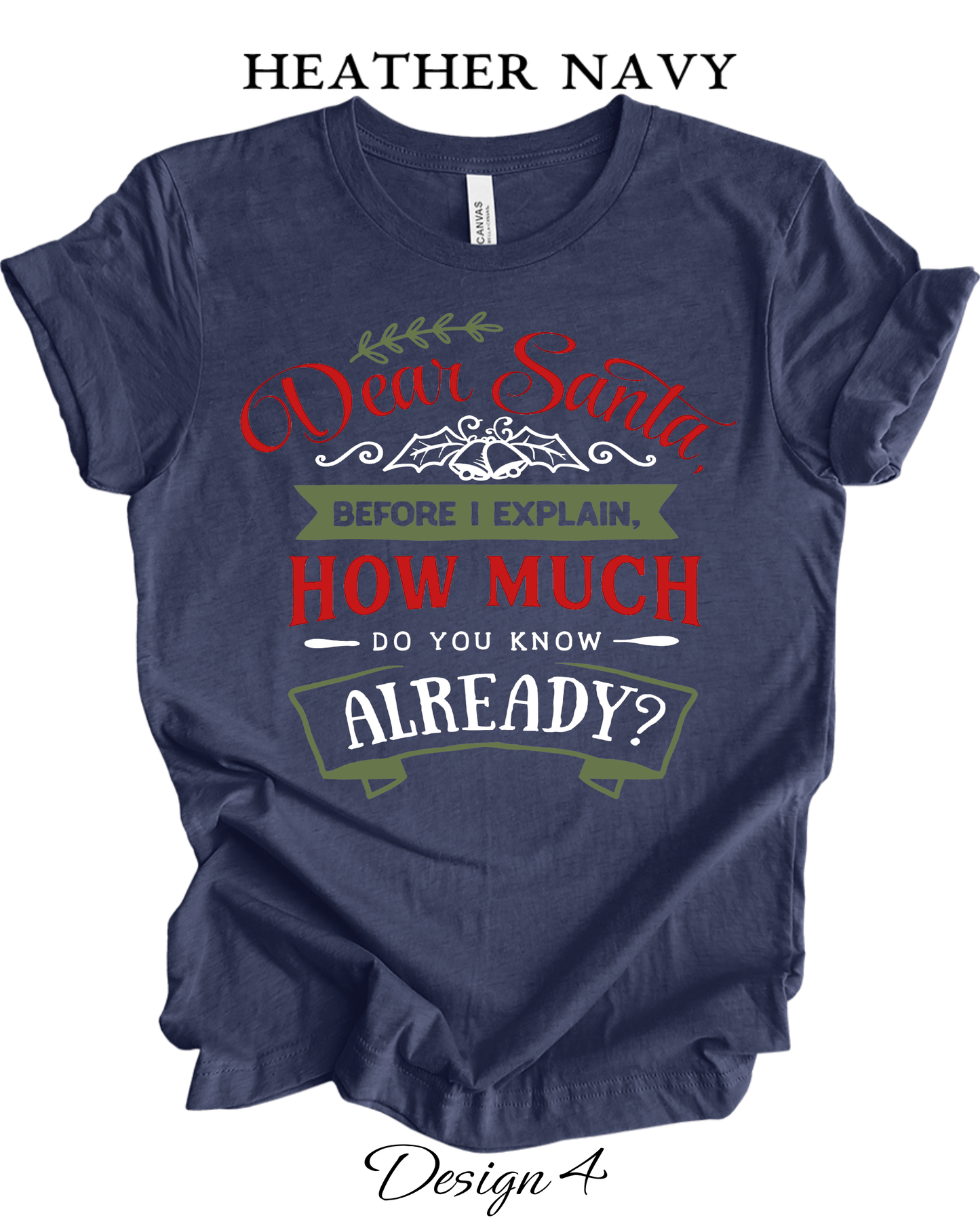 Custom Tee Unisex Crew Neck T-Shirts | Christmas Funny Santa Inspired Tee