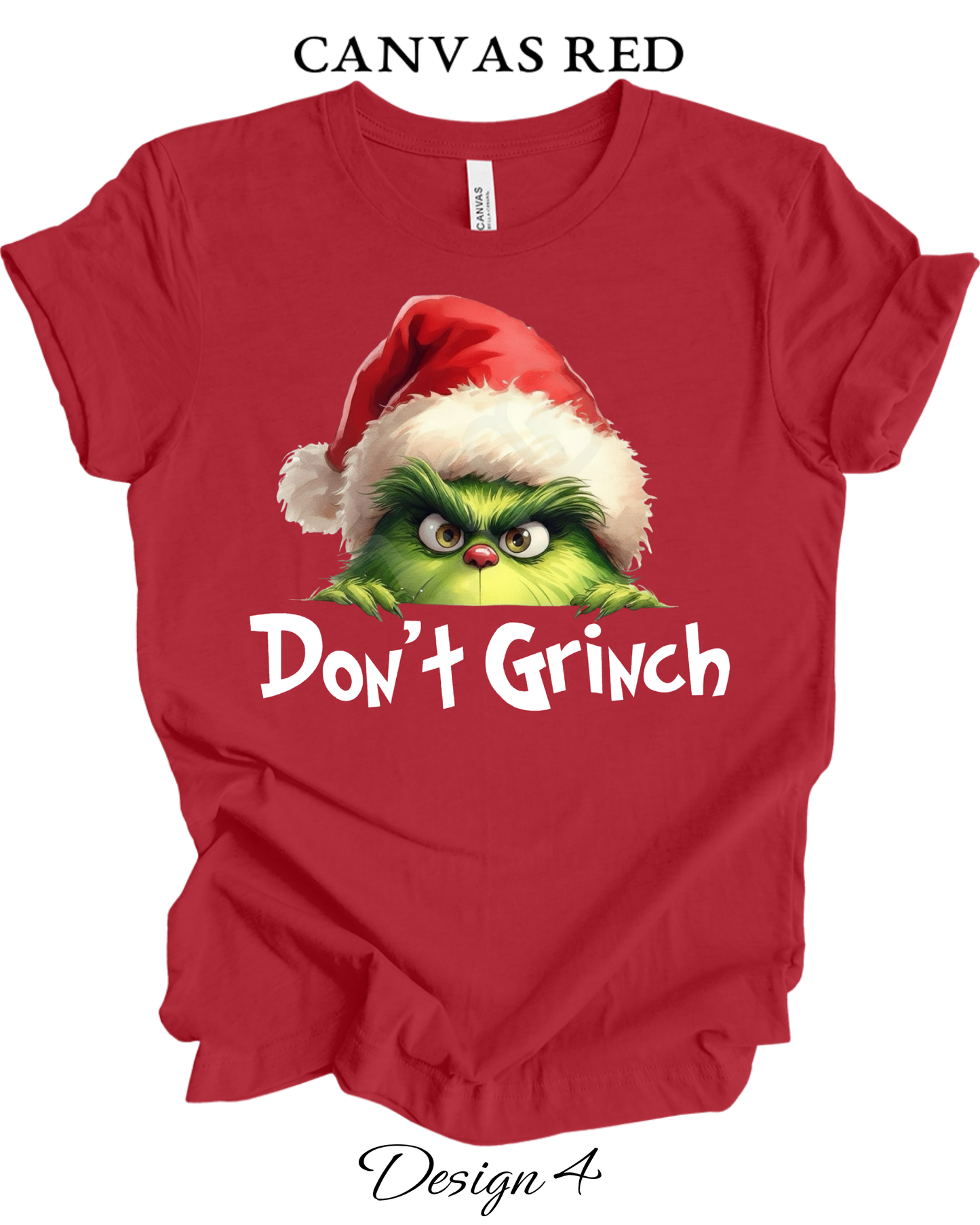 Custom Tee Unisex Crew Neck T-Shirts | Christmas Funny Grinch Inspired Tee