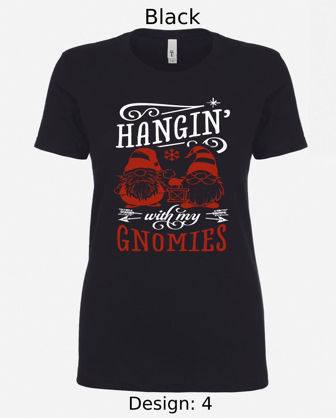 Shirts Women's Customized Tank Tops & Shirts | Christmas Funny Gnome Themed Tee