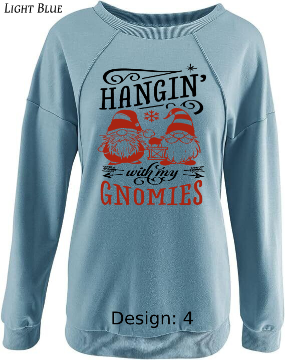 Sweatshirts Women's Christmas Funny Gnome Sweatshirt |  Custom Sweatshirt