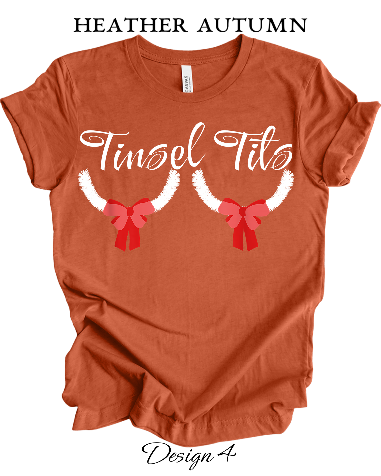Custom Tee Unisex Crew Neck T-Shirts | Christmas Jingle Balls & Tinsel Tits Inspired Tee