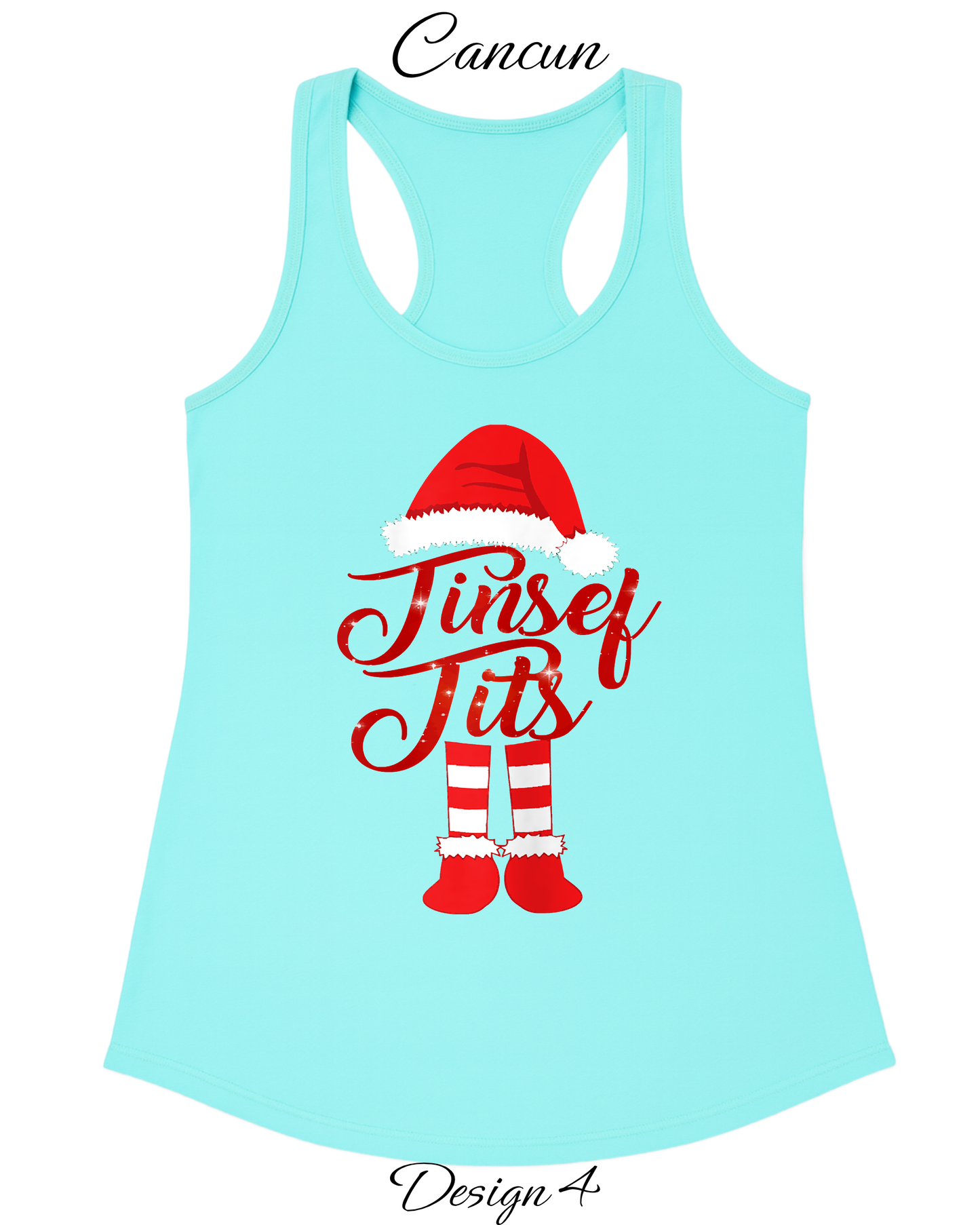Custom Women's Tank Tops & Tees | Christmas Tinsel Tits Inspired Tee