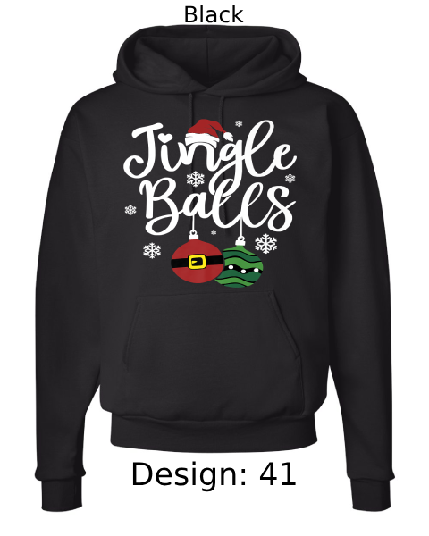 Unisex Christmas Jingle Balls & Tinsel Tits Hoodie Sweatshirt | Custom Hoodie