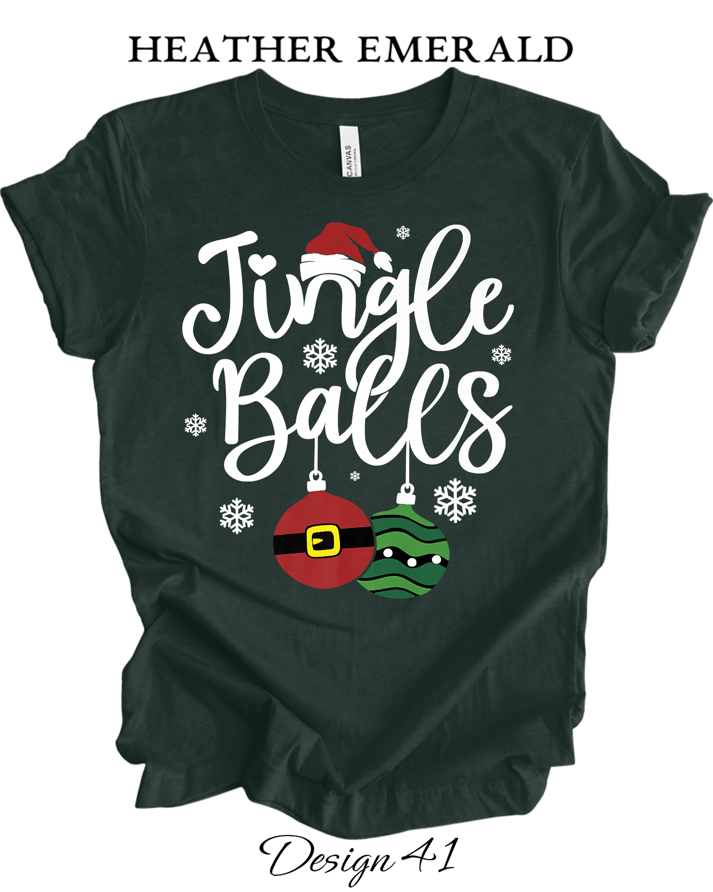 Custom Tee Unisex Crew Neck T-Shirts | Christmas Jingle Balls & Tinsel Tits Inspired Tee