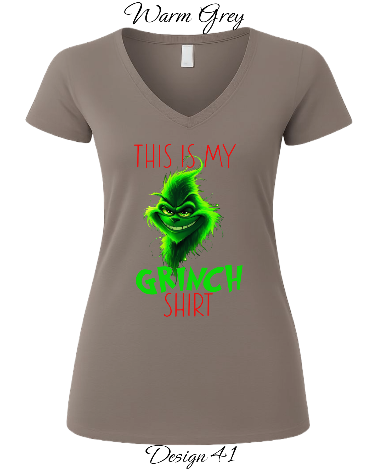 Custom Women's Tank Tops & Tees | Christmas Funny Grinch Inspired Tee