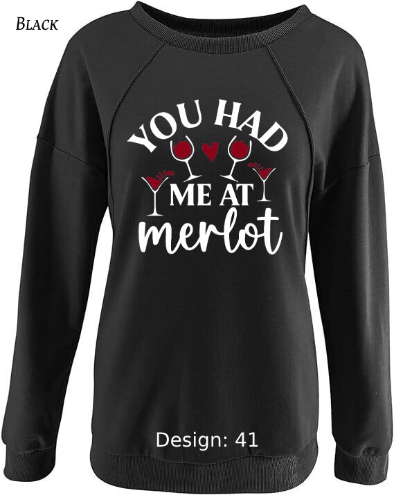Sweatshirt Women's Wine Sweatshirt | Custom Sweatshirt