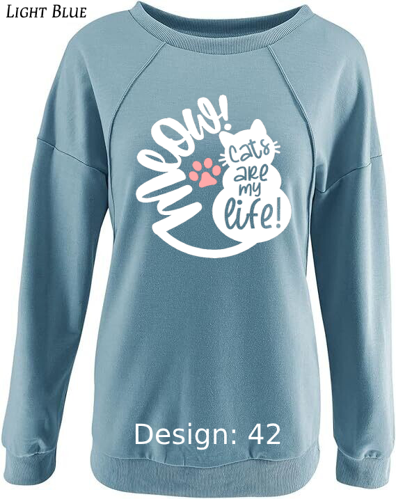 Sweatshirt Women's Cat Sweatshirt | Custom Sweatshirt