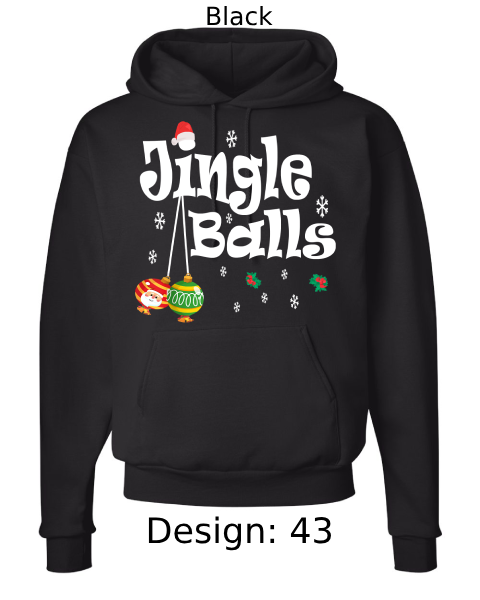 Unisex Christmas Jingle Balls & Tinsel Tits Hoodie Sweatshirt | Custom Hoodie