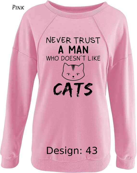 Sweatshirt Women's Cat Sweatshirt | Custom Sweatshirt