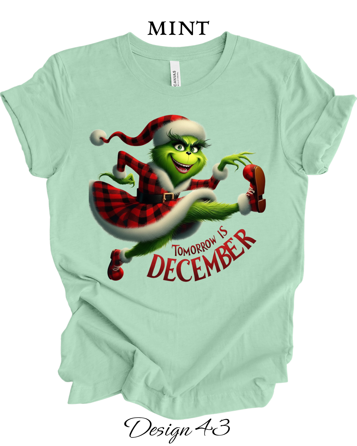 Custom Tee Unisex Crew Neck T-Shirts | Christmas Funny Grinch Inspired Tee