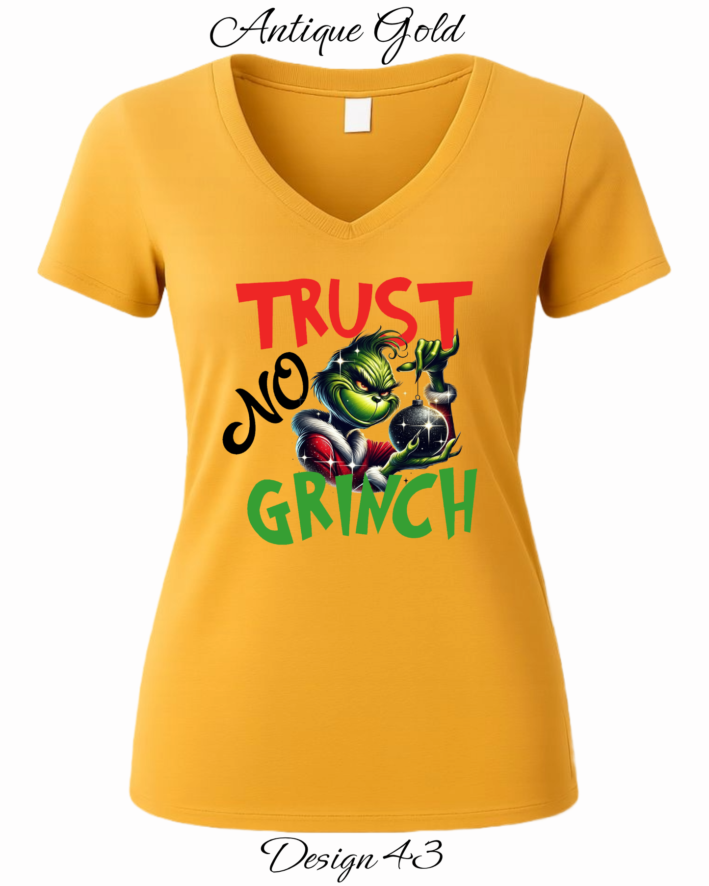 Custom Women's Tank Tops & Tees | Christmas Funny Grinch Inspired Tee
