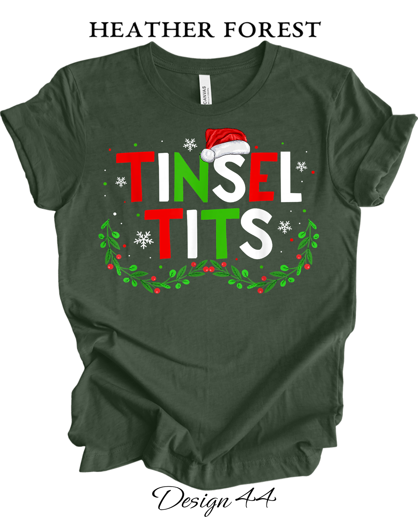 Custom Tee Unisex Crew Neck T-Shirts | Christmas Jingle Balls & Tinsel Tits Inspired Tee