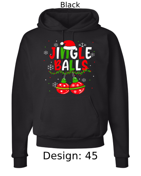 Unisex Christmas Jingle Balls & Tinsel Tits Hoodie Sweatshirt | Custom Hoodie