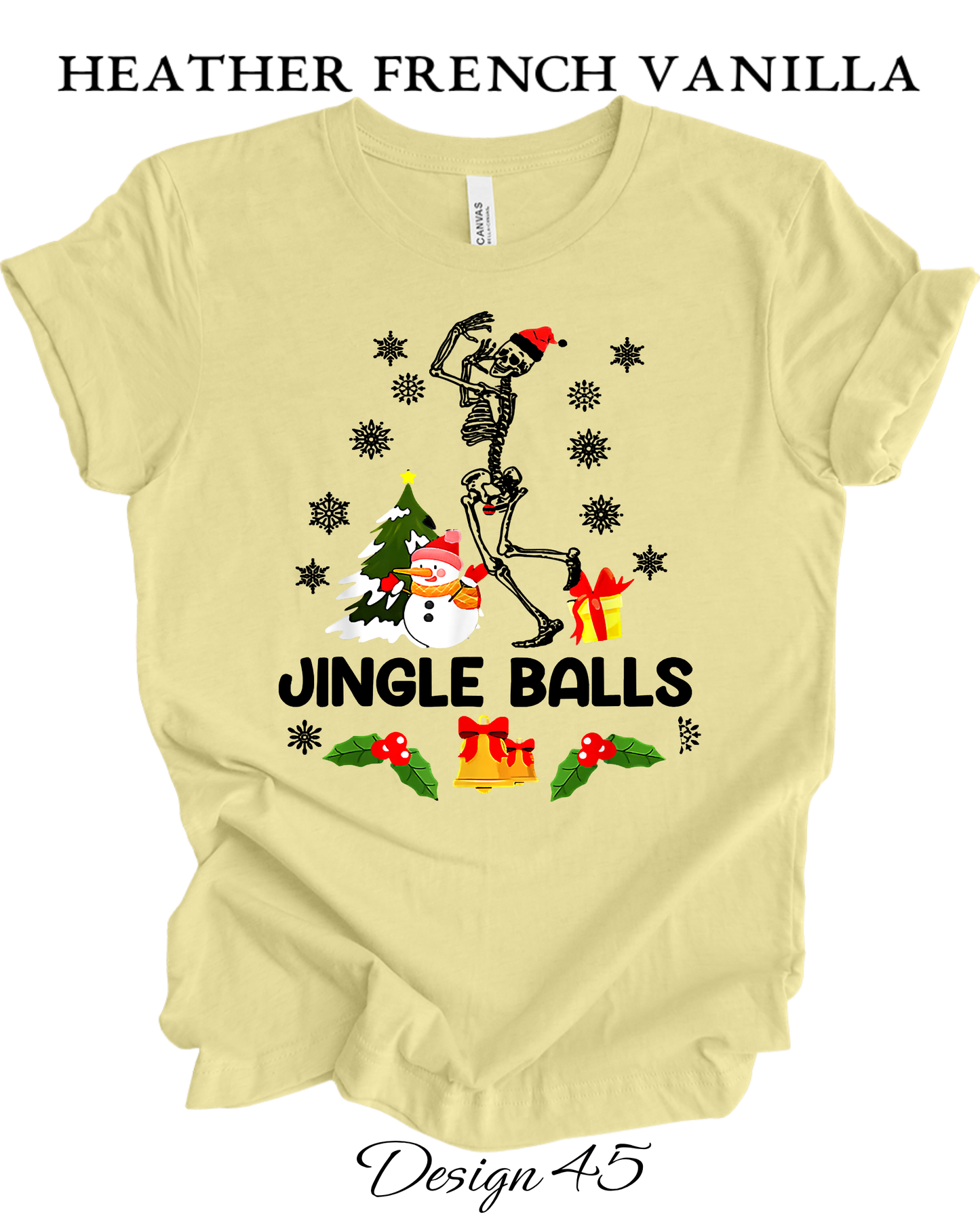 Custom Tee Unisex Crew Neck T-Shirts | Christmas Jingle Balls & Tinsel Tits Inspired Tee