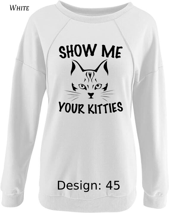Sweatshirt Women's Cat Sweatshirt | Custom Sweatshirt