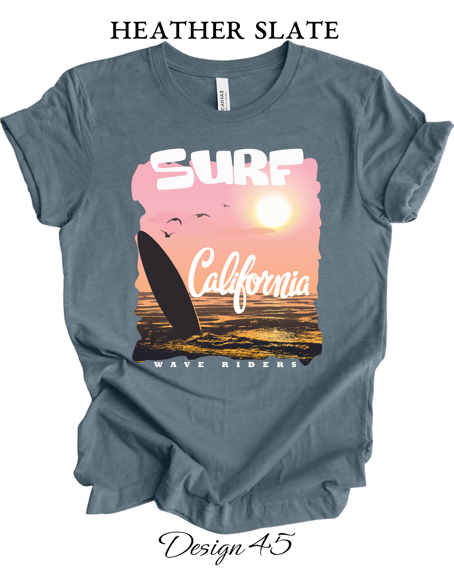 Custom Tee Unisex Crew Neck T-Shirts | Summer, Surfing, & Sunshine Inspired Tee