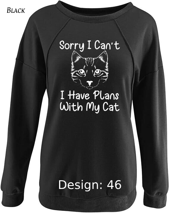 Sweatshirt Women's Cat Sweatshirt | Custom Sweatshirt