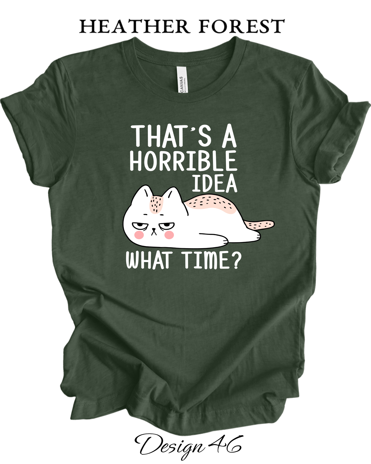 Custom Tee Unisex Crew Neck T-Shirts  | Cat Inspired Tee