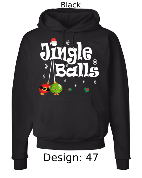 Unisex Christmas Jingle Balls & Tinsel Tits Hoodie Sweatshirt | Custom Hoodie